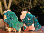 Natural Dioptase on Dolomite Specimens x 6 From Likasi, Congo - Toprock Gemstones and Minerals 