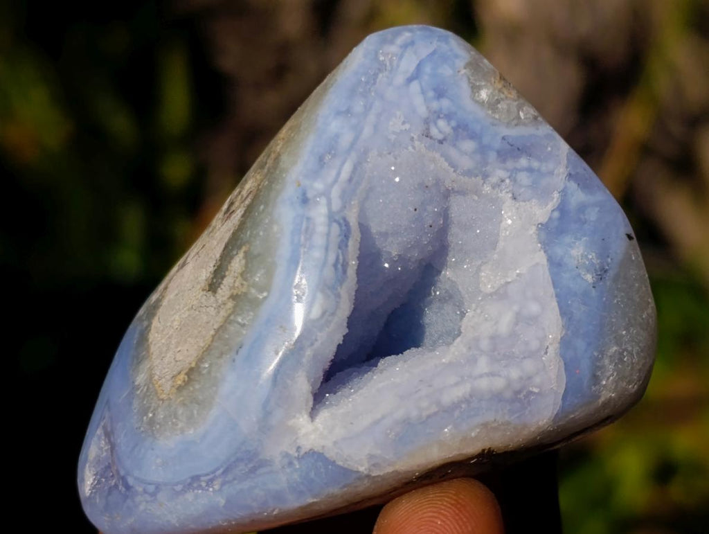 Polished Blue Lace Agate Free Forms x 12 From Nsanje, Malawi - Toprock Gemstones and Minerals 