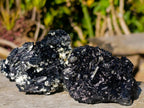 Natural Schorl Black Tourmaline with Muscovite Mica Specimens x 6 From Erongo, Namibia - Toprock Gemstones and Minerals 