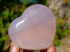 Polished Gemmy Rose Quartz Hearts x 12 From Madagascar - Toprock Gemstones and Minerals 