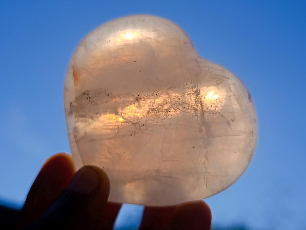 Polished Gemmy Rose Quartz Hearts x 12 From Madagascar - Toprock Gemstones and Minerals 
