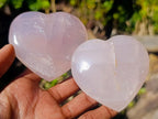 Polished Gemmy Rose Quartz Hearts x 12 From Madagascar - Toprock Gemstones and Minerals 