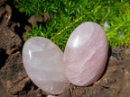 Polished Gemmy Rose Quartz Palm Stones x 24 From Madagascar - Toprock Gemstones and Minerals 