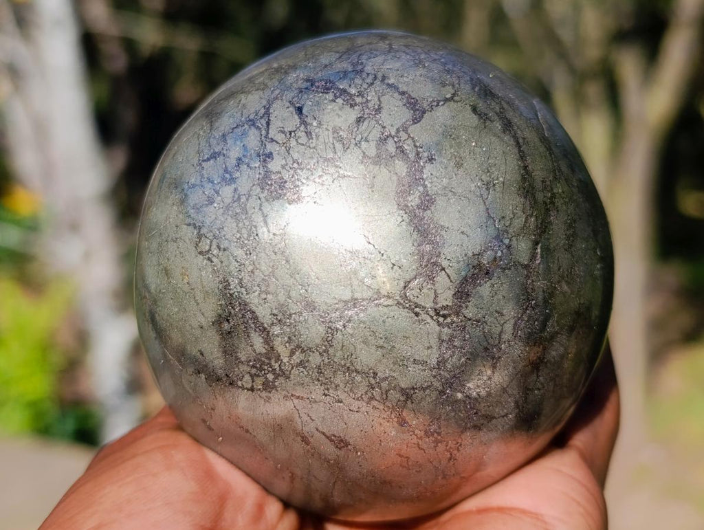 Polished Large Basalt Pharaoh Stone Sphere x 1 From Iron Duke Mine, Zimbabwe - Toprock Gemstones and Minerals 
