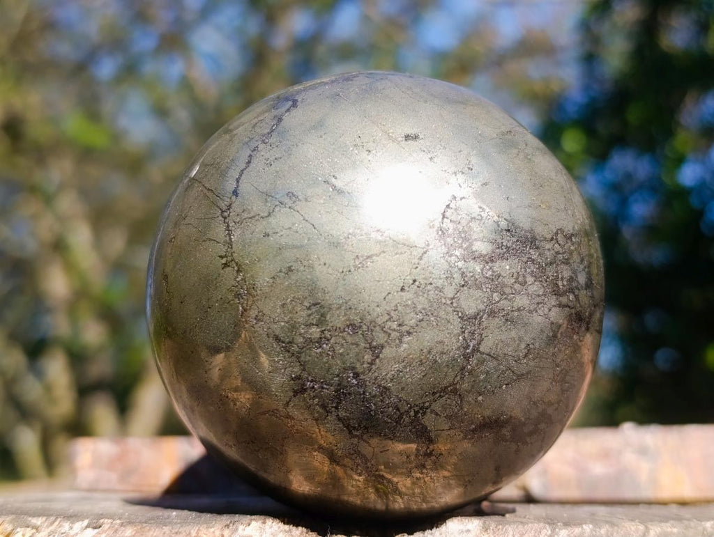 Polished Large Basalt Pharaoh Stone Sphere x 1 From Iron Duke Mine, Zimbabwe - Toprock Gemstones and Minerals 