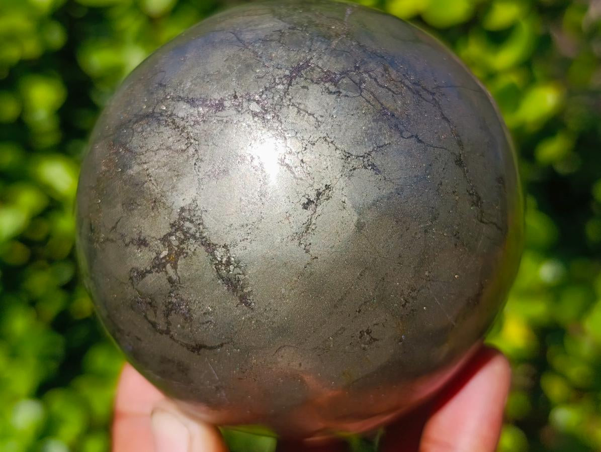 Polished Large Basalt Pharaoh Stone Sphere x 1 From Iron Duke Mine, Zimbabwe - Toprock Gemstones and Minerals 