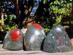 Polished Bloodstone Standing Display Pieces x 3 From Swaziland - Toprock Gemstones and Minerals 