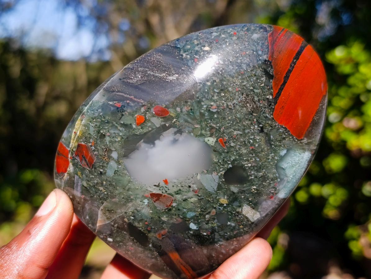 Polished Bloodstone Standing Display Pieces x 3 From Swaziland - Toprock Gemstones and Minerals 