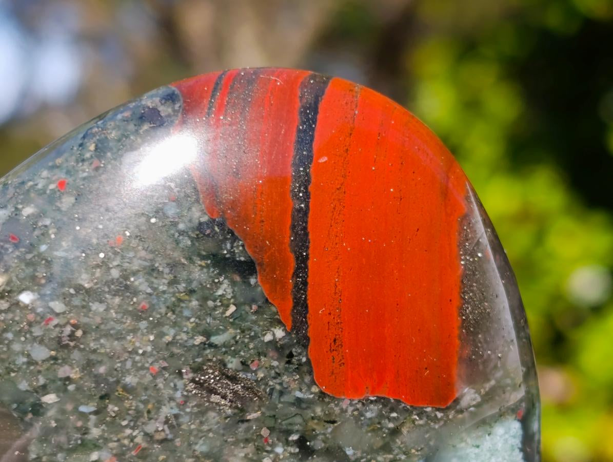 Polished Bloodstone Standing Display Pieces x 3 From Swaziland - Toprock Gemstones and Minerals 