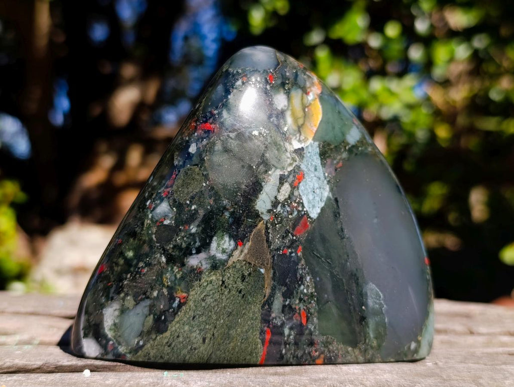 Polished Bloodstone Standing Display Pieces x 3 From Swaziland - Toprock Gemstones and Minerals 