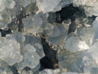 Polished Blue Celestite Crystal Heart and Display Crystal x 2 From Sakoany, Madagascar - Toprock Gemstones and Minerals 