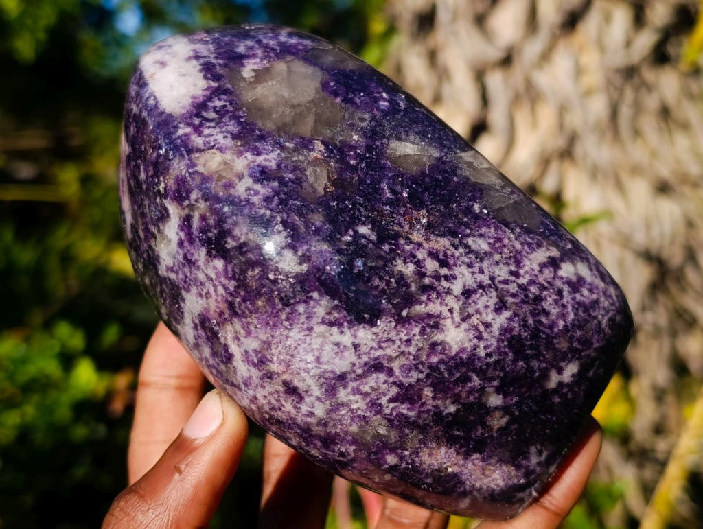 Polished Lepidolite Standing Display Pieces x 2 From Zimbabwe - Toprock Gemstones and Minerals 