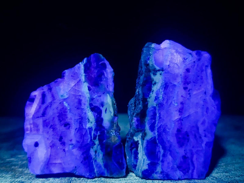 Polished One Side Watermelon Fluorite Slices x 12 From Uis, Namibia - Toprock Gemstones and Minerals 