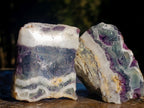 Polished One Side Watermelon Fluorite Slices x 12 From Uis, Namibia - Toprock Gemstones and Minerals 