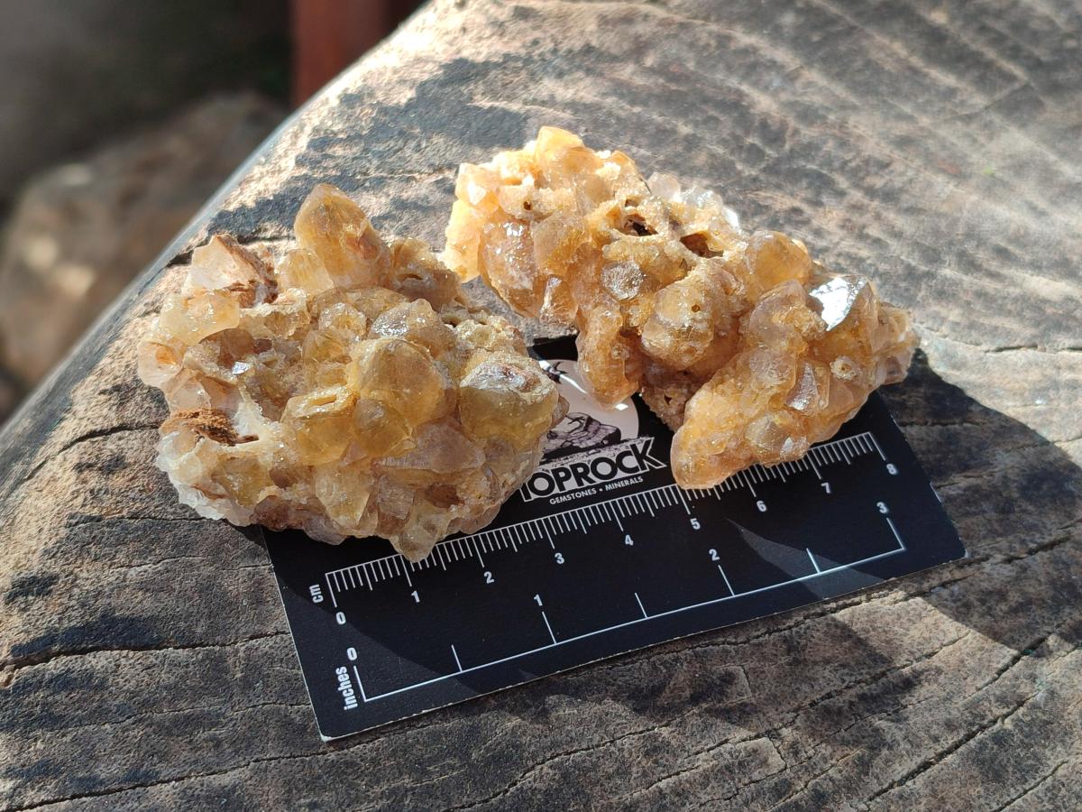 Natural Golden Limonite Quartz Clusters x 24 From Solwezi, Zambia - Toprock Gemstones and Minerals 
