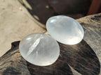 Polished Girasol Pearl Quartz Palm Stones x 12 From Ambatondrazaka, Madagascar - Toprock Gemstones and Minerals 