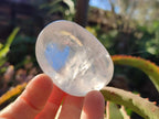 Polished Girasol Pearl Quartz Palm Stones x 12 From Ambatondrazaka, Madagascar - Toprock Gemstones and Minerals 