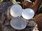 Polished Girasol Pearl Quartz Palm Stones x 12 From Ambatondrazaka, Madagascar - Toprock Gemstones and Minerals 