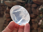 Polished Girasol Pearl Quartz Palm Stones x 12 From Ambatondrazaka, Madagascar - Toprock Gemstones and Minerals 
