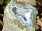 Polished On One Side Blue Lace Agate Geodes x 12 From Nsanje, Malawi - Toprock Gemstones and Minerals 
