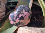 Polished Rhodonite Gemstone Hearts x 4 From Ambindavato, Madagascar - Toprock Gemstones and Minerals 