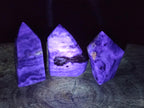 Polished Watermelon Fluorite Crystal Points x 3 From Uis, Namibia - Toprock Gemstones and Minerals 