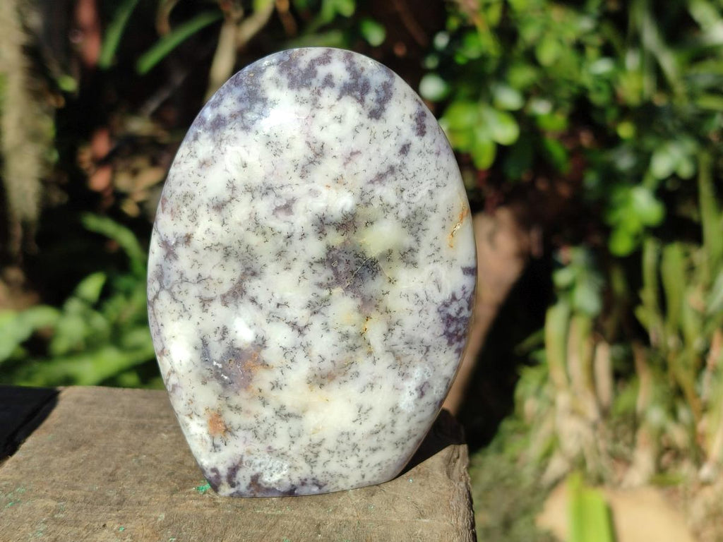 Polished Fluorescent Dendritic Opal Standing Display Pieces x 3 From Moralambo, Madagascar - Toprock Gemstones and Minerals 