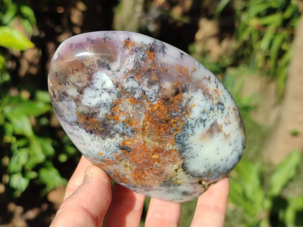 Polished Fluorescent Dendritic Opal Standing Display Pieces x 3 From Moralambo, Madagascar - Toprock Gemstones and Minerals 