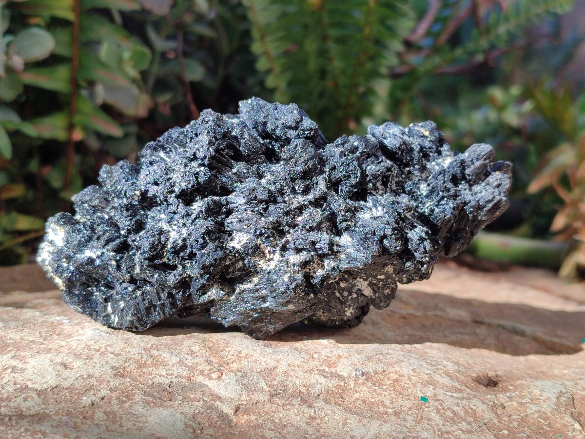 Natural Schorl Black Tourmaline with Muscovite Mica Specimens x 2 From Erongo, Namibia - Toprock Gemstones and Minerals 