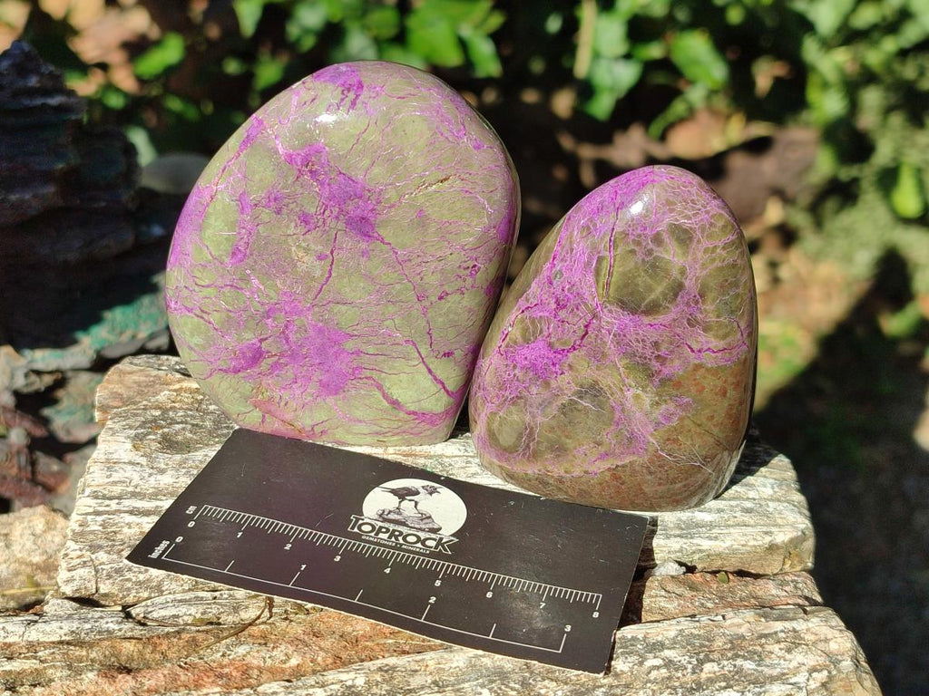 Polished Stichtite Standing Display Pieces x 6 From Barberton, South Africa - Toprock Gemstones and Minerals 