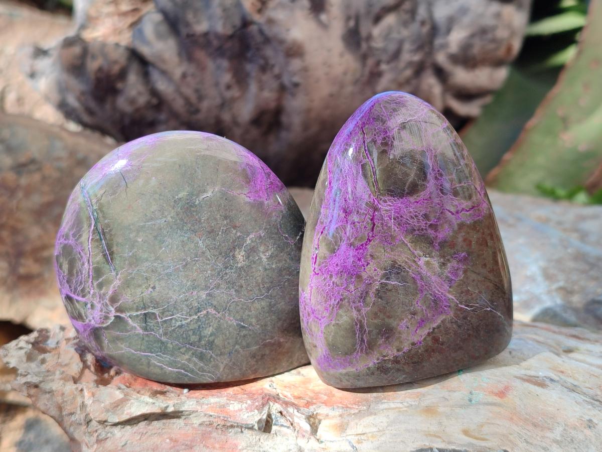 Polished Stichtite Standing Display Pieces x 6 From Barberton, South Africa - Toprock Gemstones and Minerals 