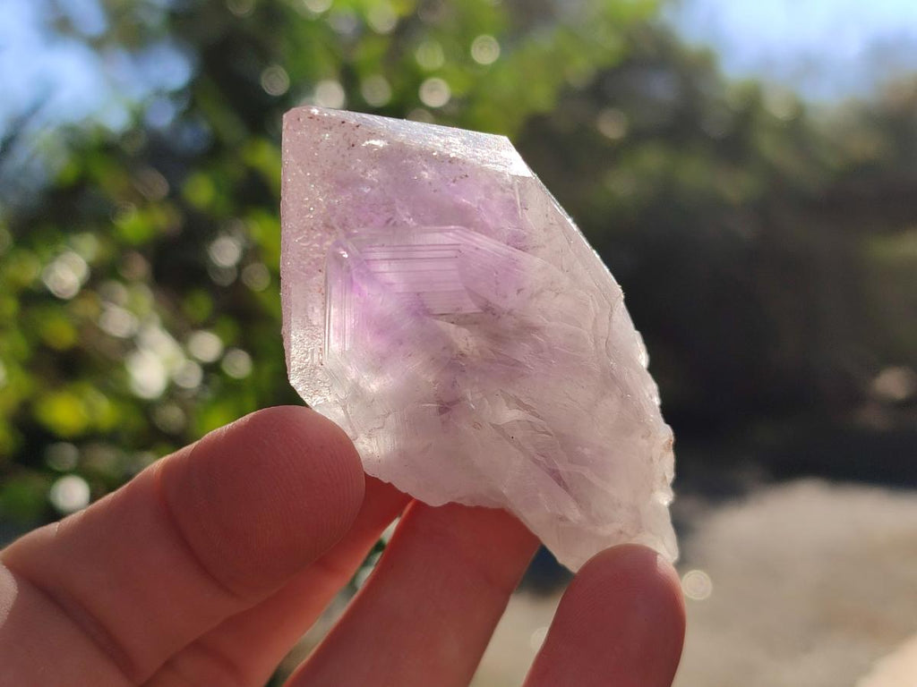 Natural Jacaranda Amethyst Single Crystals x 35 From Mumbwa, Zambia - Toprock Gemstones and Minerals 