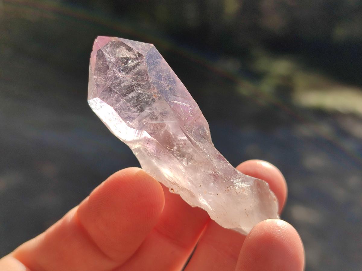 Natural Jacaranda Amethyst Single Crystals x 35 From Mumbwa, Zambia - Toprock Gemstones and Minerals 