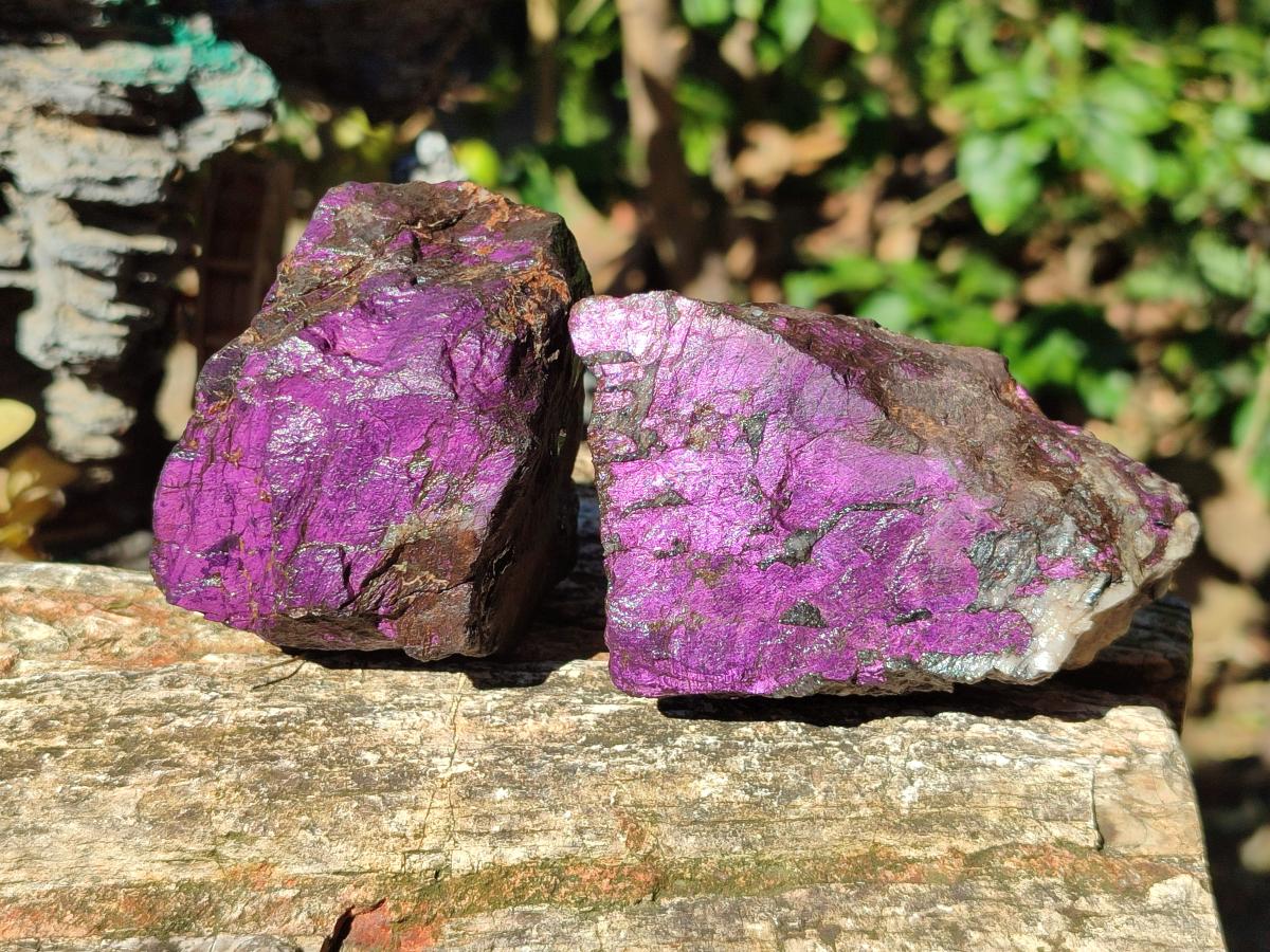 Natural Metallic Cobbed Purpurite Specimens x 18 From Erongo, Namibia - Toprock Gemstones and Minerals 