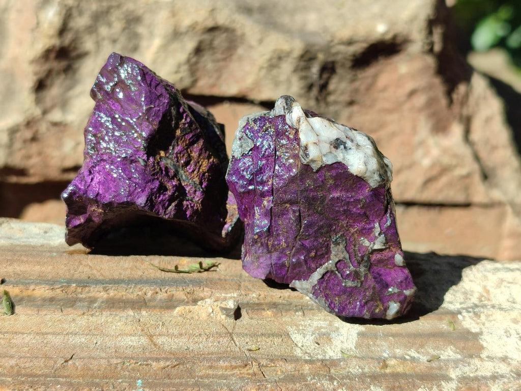 Natural Metallic Cobbed Purpurite Specimens x 18 From Erongo, Namibia - Toprock Gemstones and Minerals 