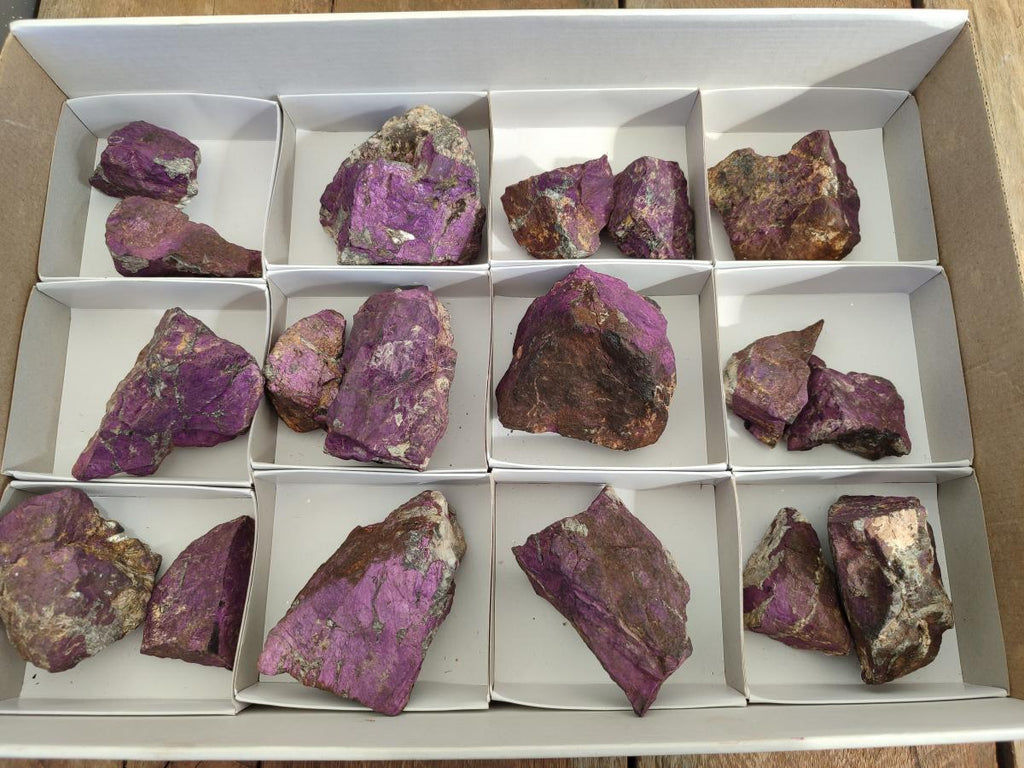 Natural Metallic Cobbed Purpurite Specimens x 18 From Erongo, Namibia - Toprock Gemstones and Minerals 