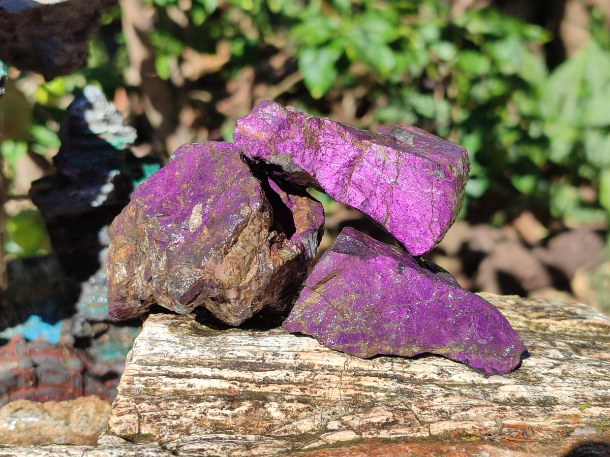 Natural Metallic Cobbed Purpurite Specimens x 18 From Erongo, Namibia - Toprock Gemstones and Minerals 