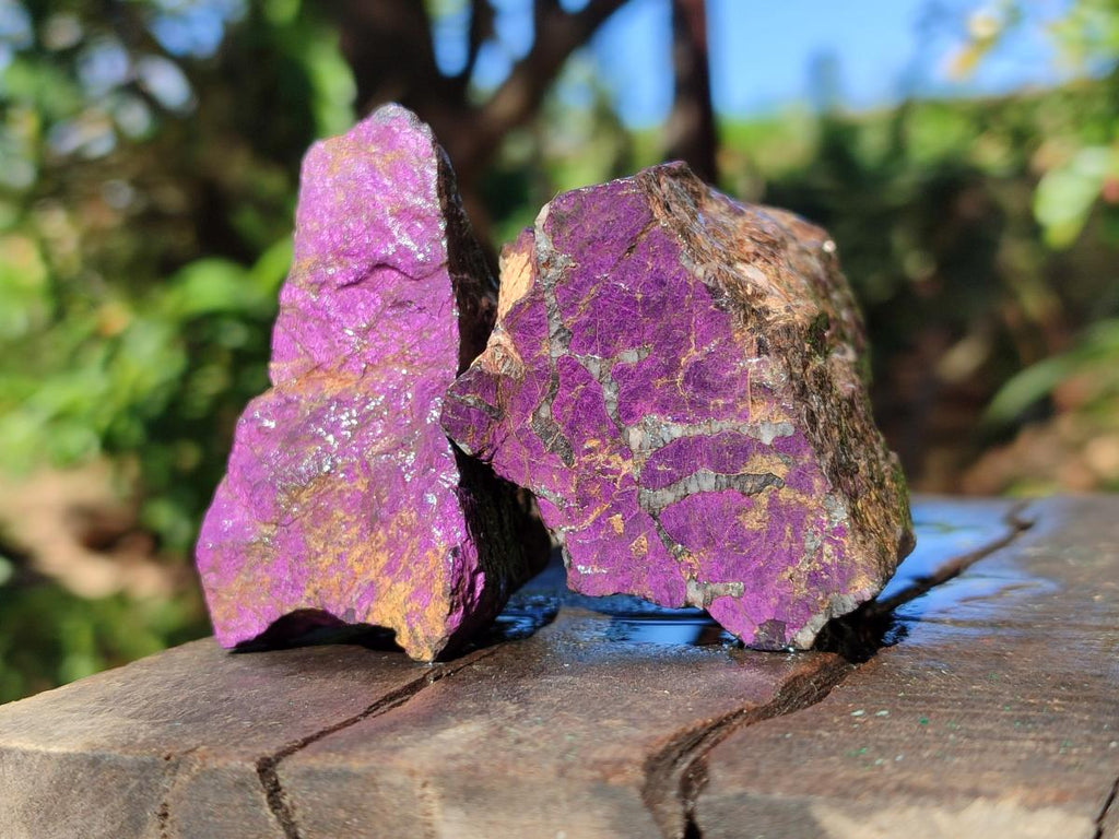Natural Metallic Cobbed Purpurite Specimens x 18 From Erongo, Namibia - Toprock Gemstones and Minerals 