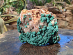 Natural Large Ball Malachite on Crystalline Smokey Quartz and Dolomite Matrix x 1 From Mindingi Mine, Kambove, Congo - Toprock Gemstones and Minerals 