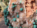 Natural Large Ball Malachite on Crystalline Smokey Quartz and Dolomite Matrix x 1 From Mindingi Mine, Kambove, Congo - Toprock Gemstones and Minerals 