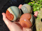 Polished Polychrome Jasper Spheres x 4 From NW Coast, Madagascar - Toprock Gemstones and Minerals 