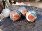Polished Polychrome Jasper Spheres x 4 From NW Coast, Madagascar - Toprock Gemstones and Minerals 