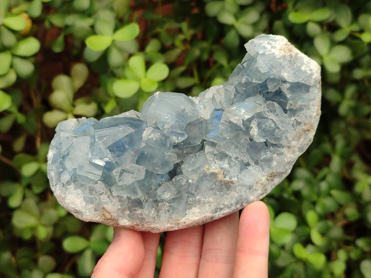 Natural Blue Celestite Specimens x 2 From Sakoany, Madagascar - Toprock Gemstones and Minerals 