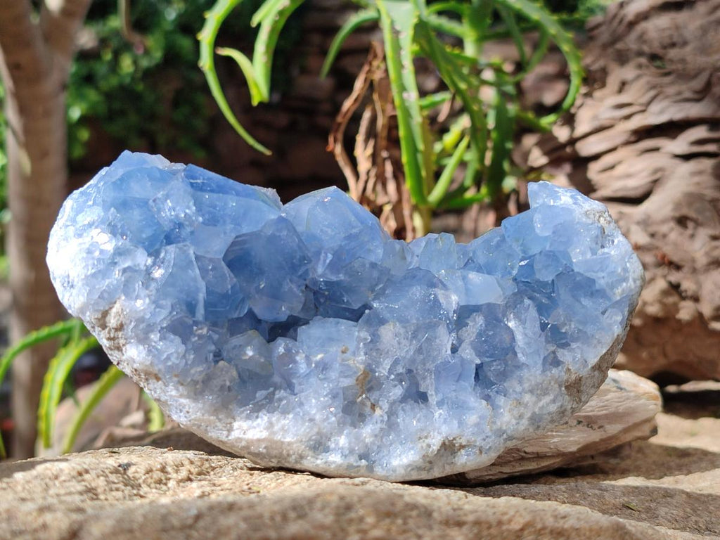 Natural Blue Celestite Specimens x 2 From Sakoany, Madagascar - Toprock Gemstones and Minerals 
