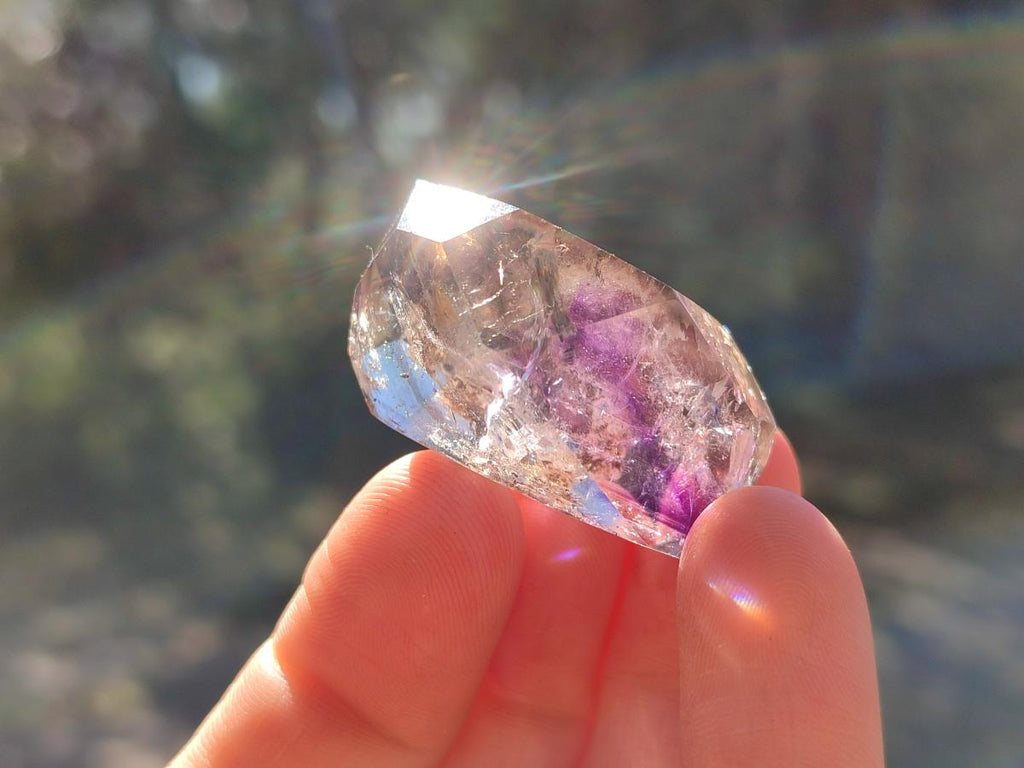 Polished Mixed Quartz Crystals with Inclusions x 12 From Madagascar - Toprock Gemstones and Minerals 
