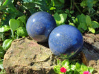 Polished Lazulite Spheres x 4 From Madagascar - Toprock Gemstones and Minerals 