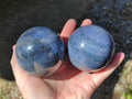 Polished Lazulite Spheres x 4 From Madagascar - Toprock Gemstones and Minerals 