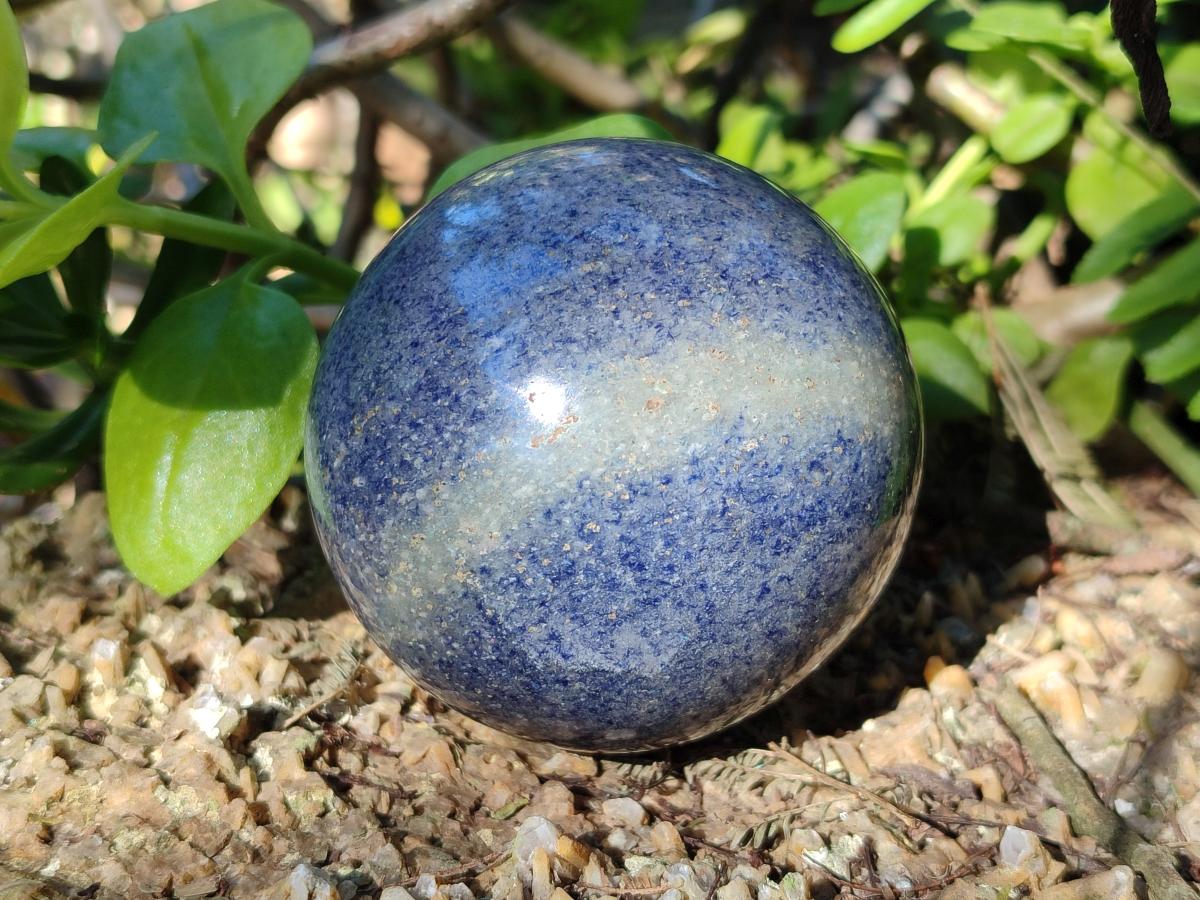 Polished Lazulite Spheres x 4 From Madagascar - Toprock Gemstones and Minerals 