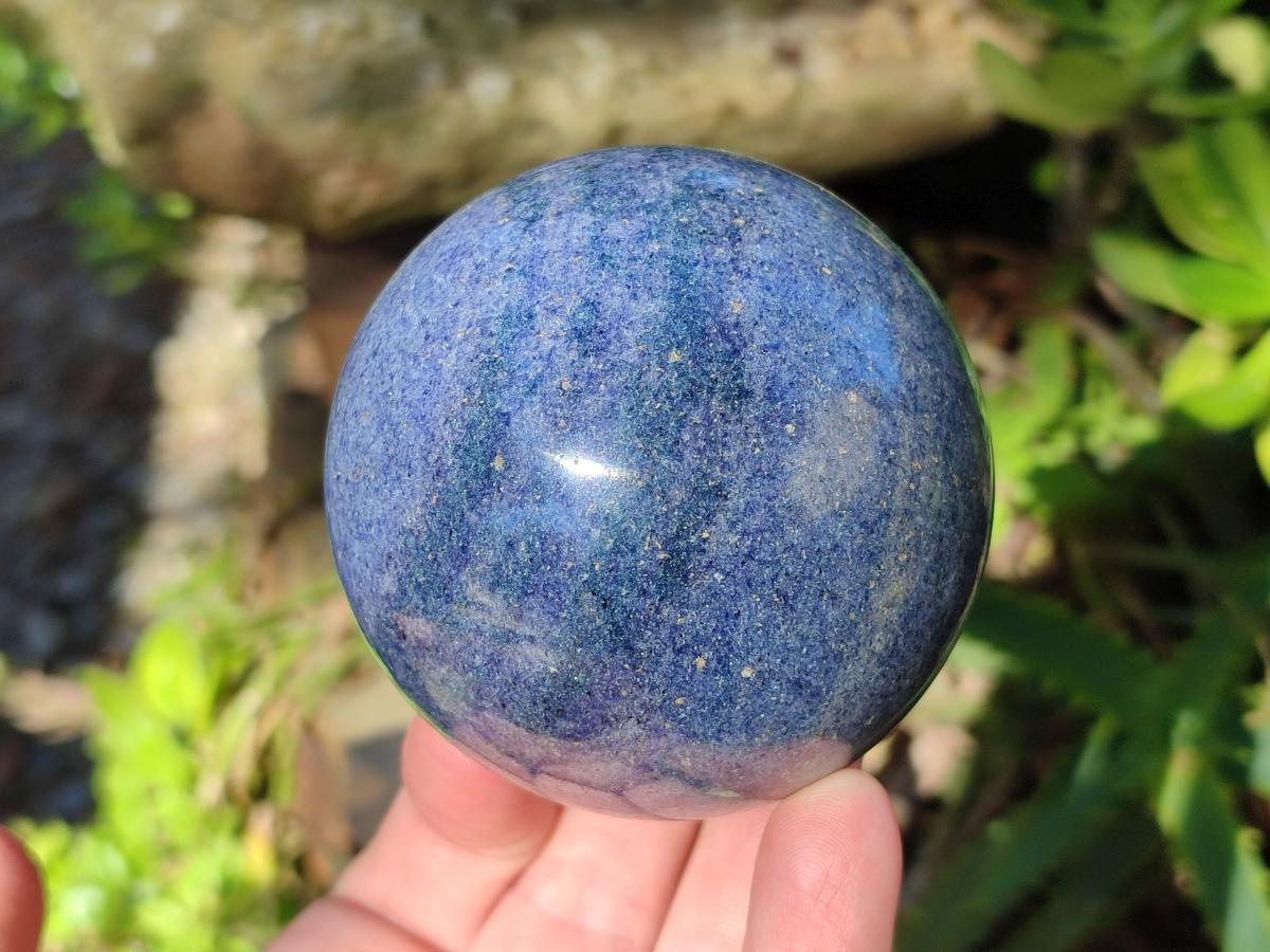 Polished Lazulite Spheres x 4 From Madagascar - Toprock Gemstones and Minerals 