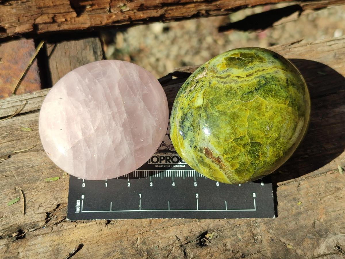 Polished Mixed Multi Mineral Galets x 12 From Madagascar - Toprock Gemstones and Minerals 